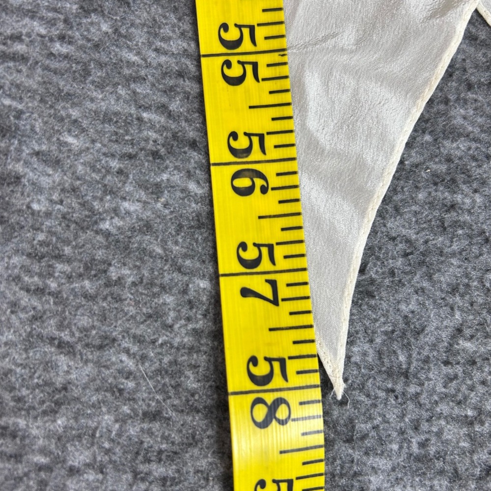 Vintage Echo 100% Pure Silk Scarf Cream Ivory Long Narrow Neck Tie Japan 58x5.5 - Picture 5 of 7